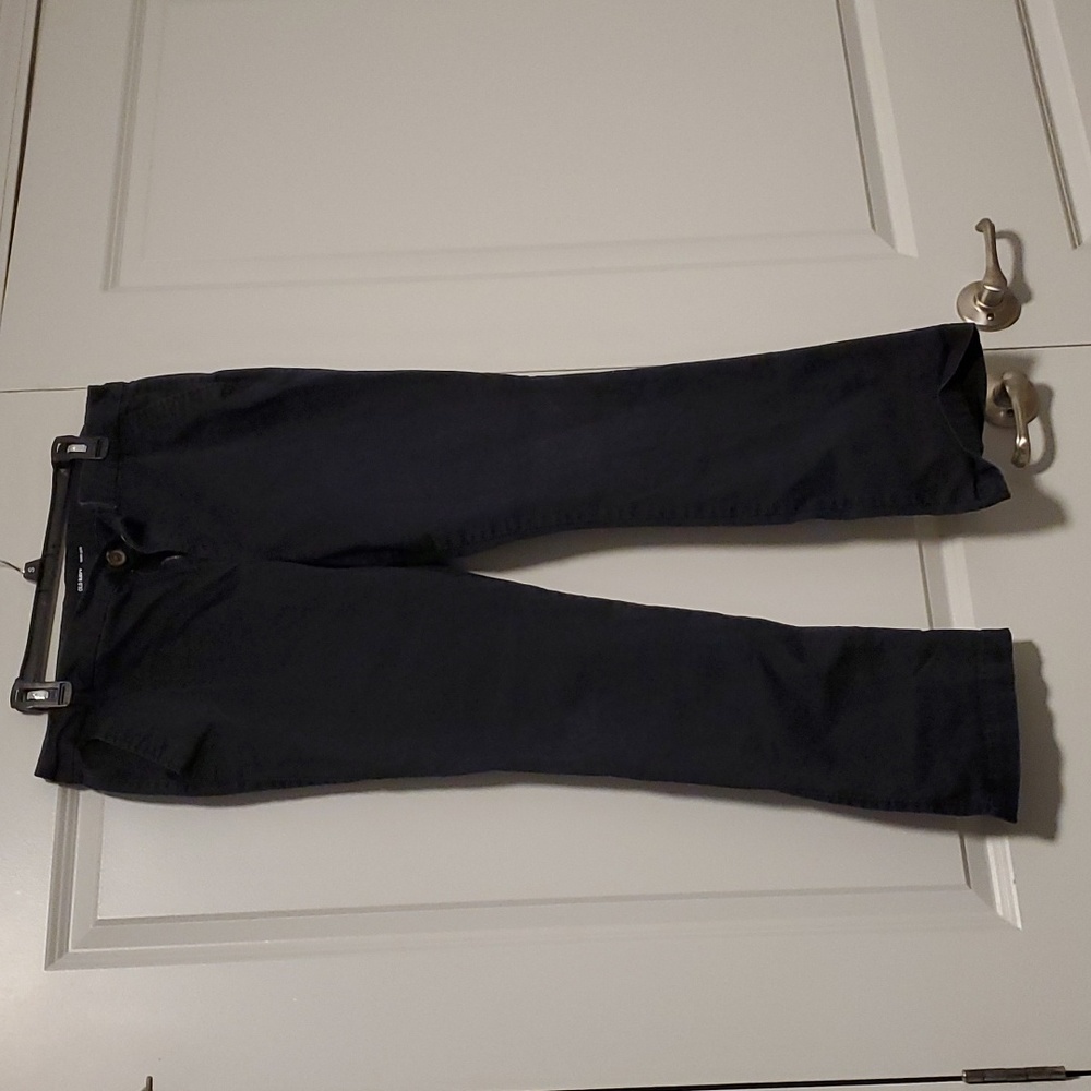 old navy khaki boot cut pants.